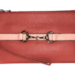 Tucker Tweed Leather Handbags Living Coral/Peach The Wellington Wristlet