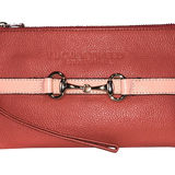 Tucker Tweed Leather Handbags Living Coral/Peach The Wellington Wristlet