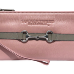Tucker Tweed Leather Handbags Rosé/Grey The Wellington Wristlet